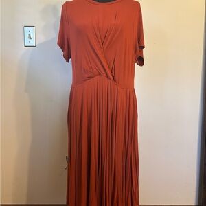 Torrid Rust Orange Midi Dress